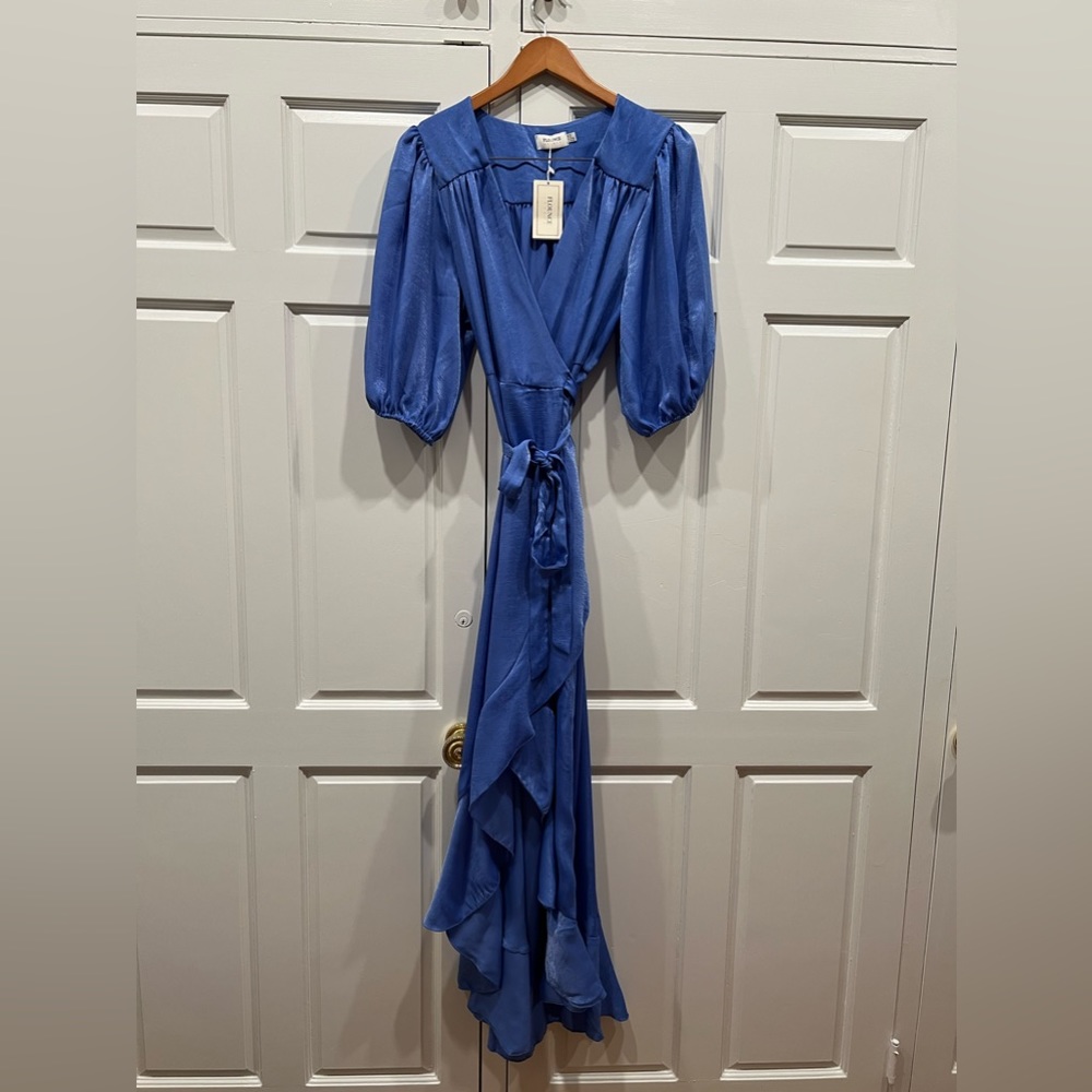 Blue Maxi wrap dress